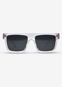 Darkwave - Oversized White  Polarised Sunglasses