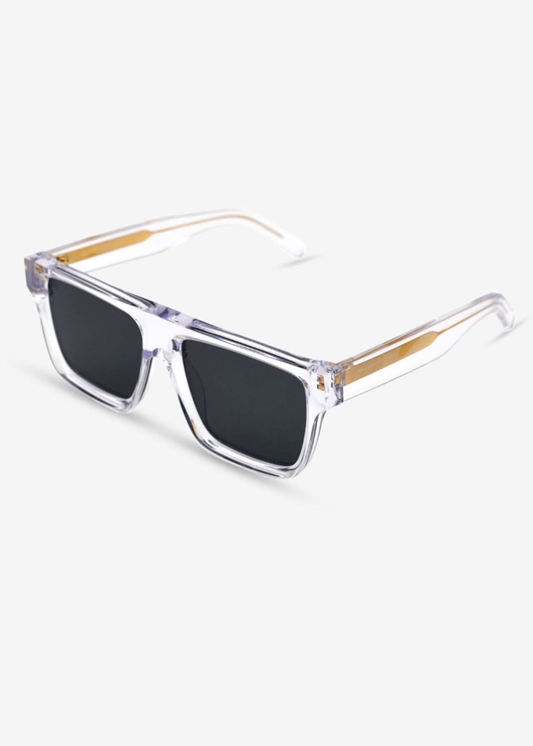 Darkwave - Oversized White  Polarised Sunglasses
