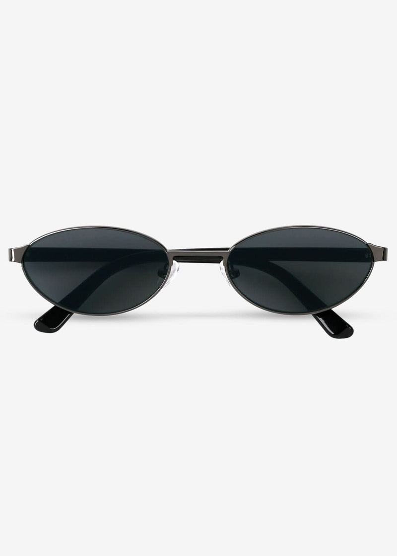 Akio - Black & Silver Titanium Sunglasses - Nuree World