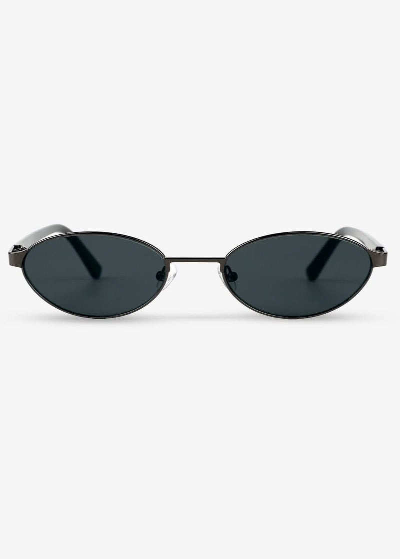 Akio - Black & Silver Titanium Sunglasses - Nuree World