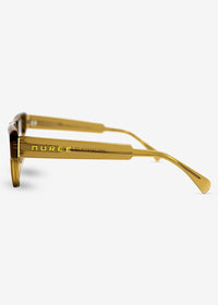 Amber Edge – Bold Rectangle Eyewear - Yellow - Nuree World