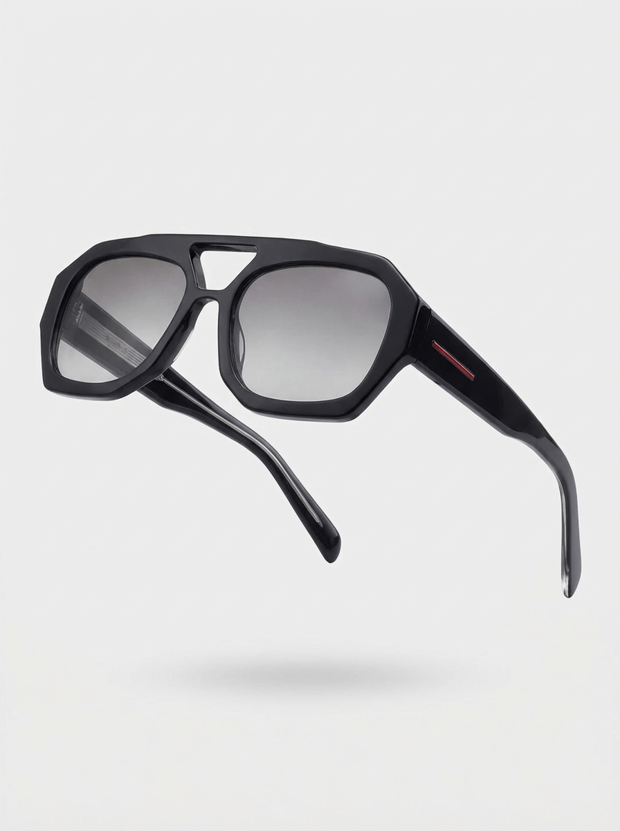 APEX - Jet Black / Smoke Grey Polarised Sunglasses - Nuree World