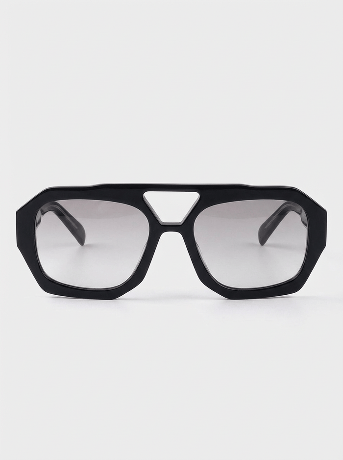 APEX - Jet Black / Smoke Grey Polarised Sunglasses - Nuree World