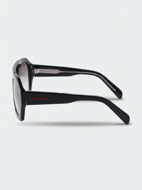 APEX - Jet Black / Smoke Grey Polarised Sunglasses - Nuree World