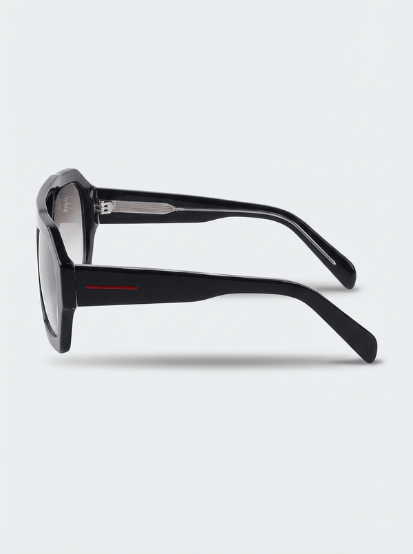 APEX - Jet Black / Smoke Grey Polarised Sunglasses - Nuree World