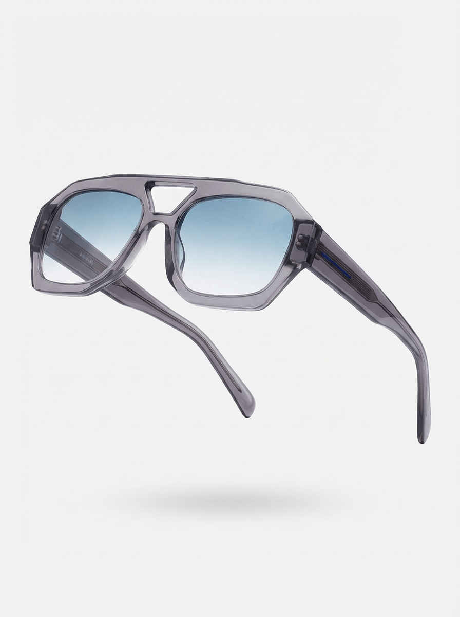 APEX - Smoke Grey and Blue Gradient Polarised Sunglasses - Nuree World