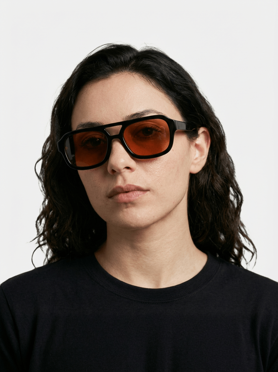 Badshah Black/Orange - Polarized Sunglasses - Nuree World