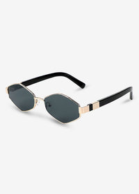 Kenji - Gold & Black Titanium Sunglasses - Nuree World