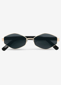 Kenji - Gold & Black Titanium Sunglasses - Nuree World