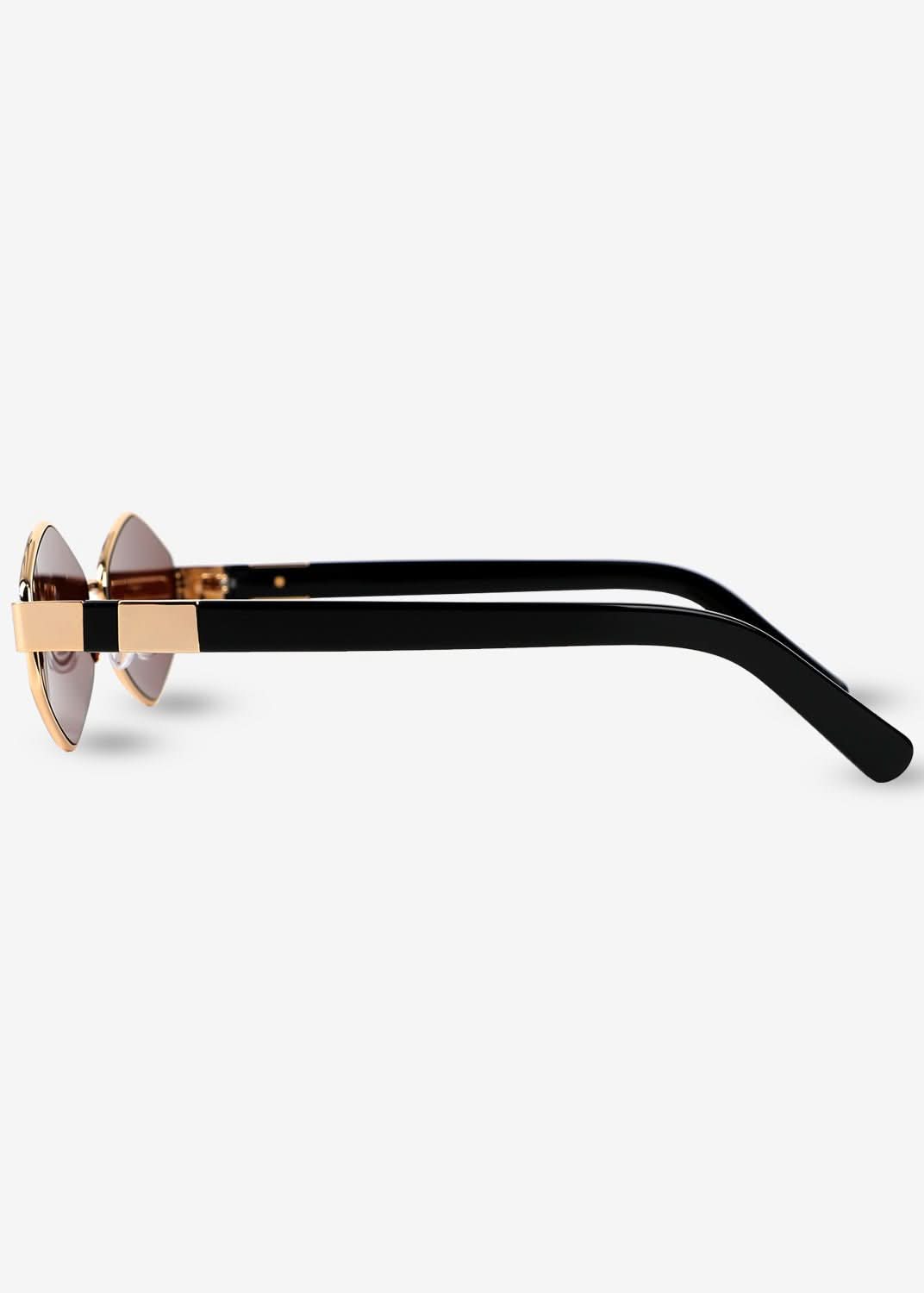 Kenji - Gold & Brown Titanium Sunglasses - Nuree World