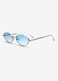 NOIRIS - Silver and Light Blue Sunglasses - Nuree World
