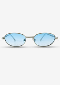 NOIRIS - Silver and Light Blue Sunglasses - Nuree World