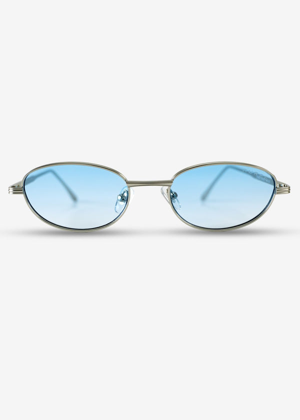 NOIRIS - Silver and Light Blue Sunglasses - Nuree World
