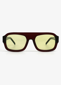 Russell Dark Red and Green - Polarized Sunglasses - Nuree World