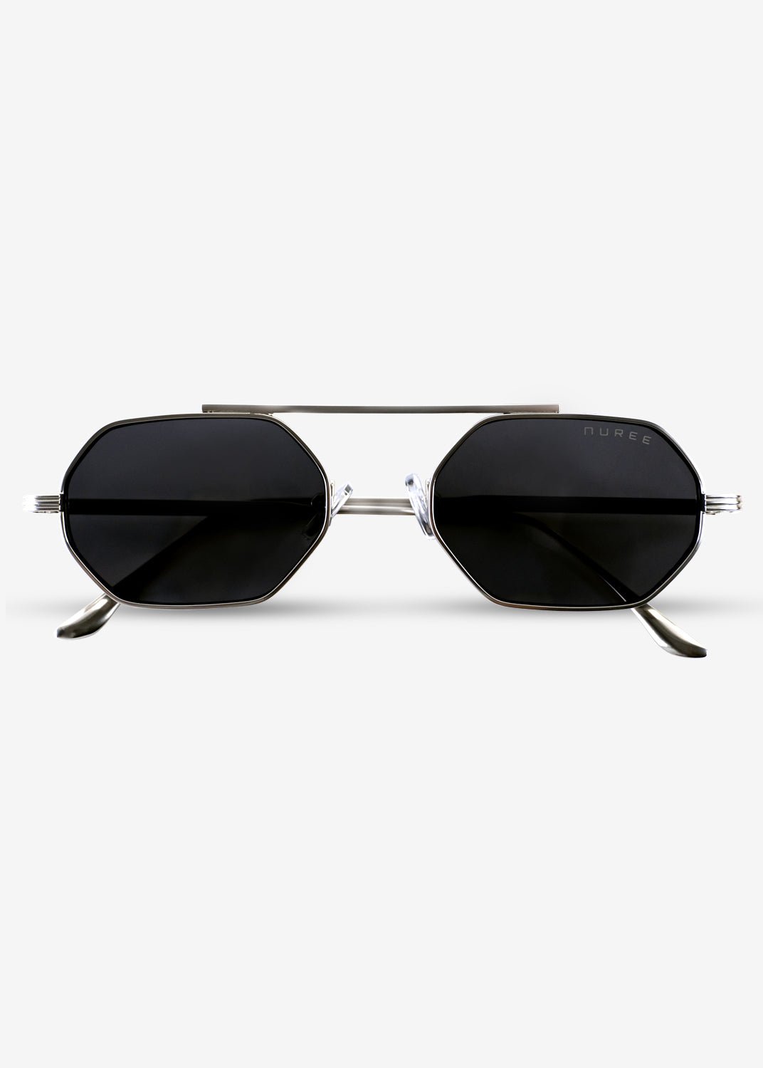 SOLACE - Black and Sliver Metal Sunglasses - Nuree World