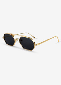 SOLACE - Gold and Black Metal Sunglasses - Nuree World