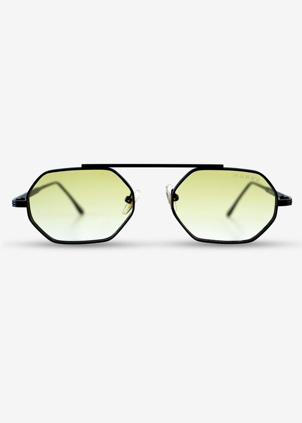 SOLACE - Olive and Black Metal Sunglasses - Nuree World