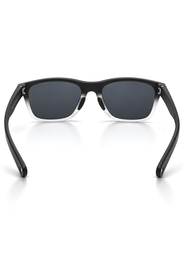 Sport Sunglasses – Black Gradient Frame with Grey Polarized Lenses - Nuree World