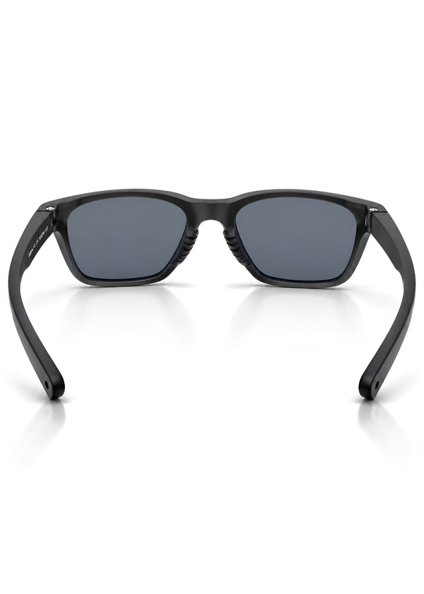 Sport Sunglasses – Matte Black Frame with Grey Polarized Lenses - Nuree World