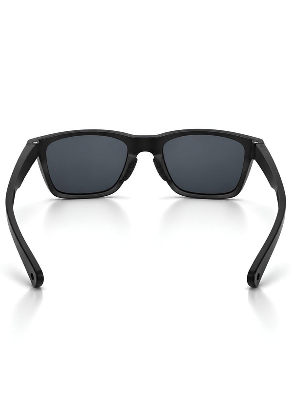 Sport Sunglasses – Matte Black Frame with Grey Polarized Lenses - Nuree World