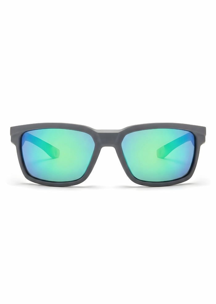 VELOCITY Polarized Sport Sunglasses – Grey / Green Mirror - Nuree World